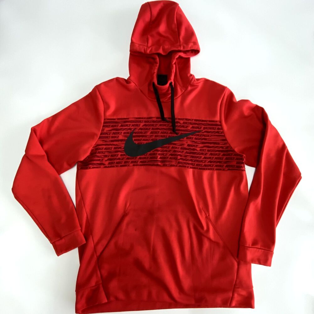 Nike Dri-FIT Hoodie Men's L Red Pullover Sweatshirt BV2764-657